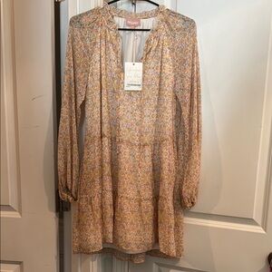 Show Me Your MuMu Floral Dress in Peach and Cream